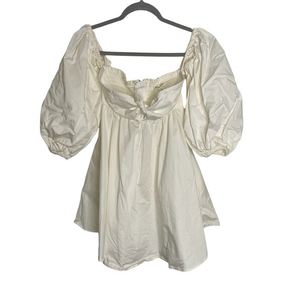 For Love & Lemons Saint Lucia Mini Dress Bridal Coquette Fairy Boho White Size S - Picture 4 of 10